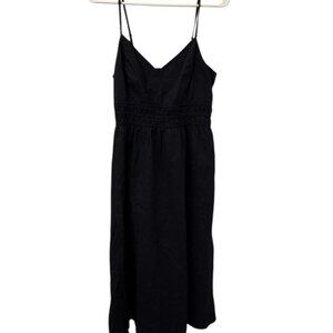 Old Navy Black Babydoll Midi Dress S Dark Romantic Fairy Y2K Witchy Whimsigoth